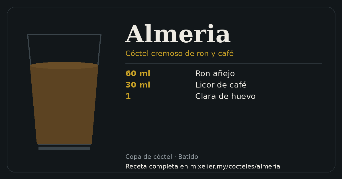 Tarjeta de la receta de Almeria con sus ingredientes